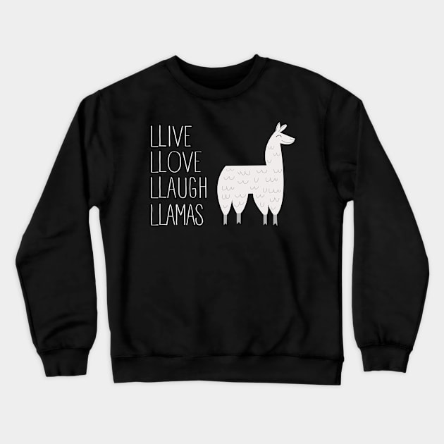 LLIVEllama 01 Crewneck Sweatshirt by DesIndie